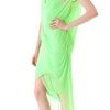 Helmut Lang Viscose Film Draped Maxi Dress in Green - Lyst