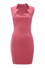 John Zack Sleeveless Cut Away Scuba Shift Dress