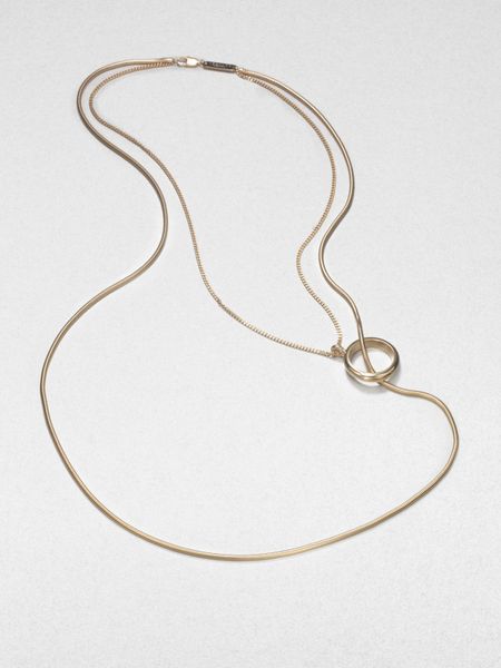 Maison Martin Margiela Doublerow Chain Necklace in Gold - Lyst