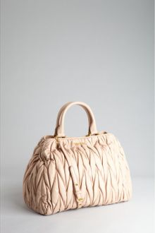 Miu Miu Powder Quilted Leather Convertible Tote - Lyst