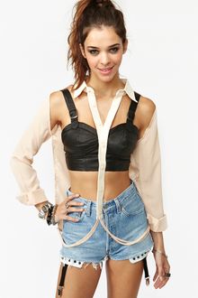 Nasty Gal Totally Exposed Blouse - Lyst