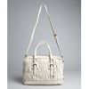 Prada Grey Gaufre Pleated Leather Crossbody Tote in Gray (grey) - Lyst