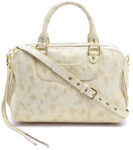 Rebecca Minkoff Jealous Satchel in Gold - Lyst