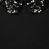 Topshop Embellished Collar Peplum Top in Black - Lyst
