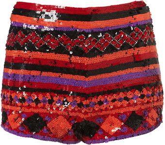 Topshop Calypso Embellished Shorts - Lyst