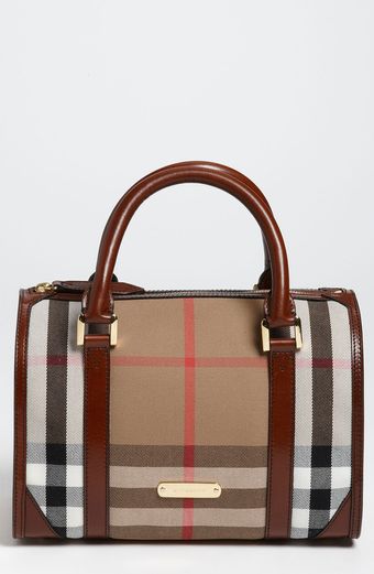 Burberry Check Bowling Bag - Lyst