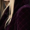 Burberry Prorsum Velvet Quilted Blanket Coat in Purple - Lyst