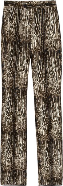 Giambattista Valli Animalprint Wool and Silkblend Pants in Animal - Lyst