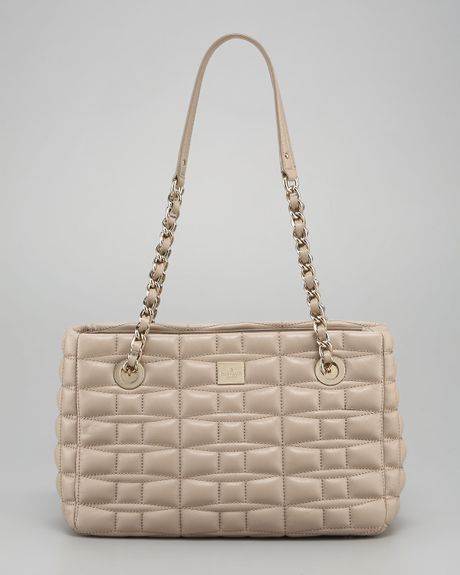 Kate Spade Signature Spade Madelyn Shield Bag in Beige (dark chino) - Lyst
