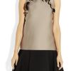Lanvin Ruffled Duchess Satin Top in Gold (champagne) - Lyst