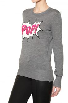 Markus Lupfer Sequin Appliqué On Merino Wool Sweater - Lyst