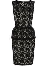 Oasis Lace Peplum Dress
