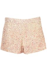 Topshop Dip Dye Sequin Shorts