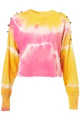 Topshop Rainbow Cropped Sweat By The Ragged Priest