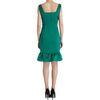 Barbara Tfank Square Neck Dress in Green (emerald) - Lyst