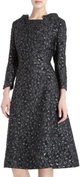 Barbara Tfank Floral Brocade Dress - Lyst