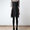 Lanvin Layered Silk Organdy Dress in Black - Lyst