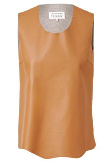 Maison Martin Margiela Structured Leather Tunic Top - Lyst
