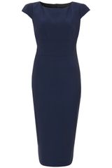 Paul Smith Black Label Blue Capped Sleeve Shift Dress