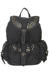 Topshop Studded Denim Backpack