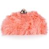 Dolce & Gabbana JewelClasp Feather Clutch in Orange (papaya) - Lyst