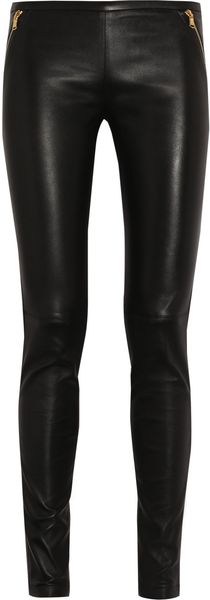 Emilio Pucci Stretch Leather Skinny Pants - Lyst