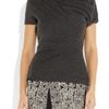 Giambattista Valli Ruched Jersey Top in Gray - Lyst