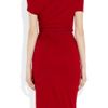Giambattista Valli Asymmetric Ruched Crepejersey Dress in Red - Lyst