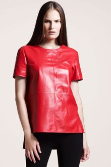 Givenchy Leather Tee - Lyst