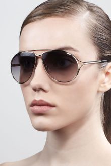 Gucci Metal Aviator Sunglasses  - Lyst
