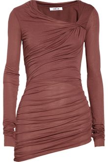 Helmut Lang Asymmetric Draped T-shirt - Lyst