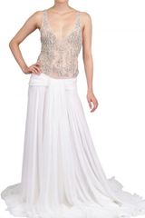 Jay Ahr Embroidered Silk Dress
