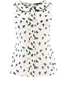 Oasis Leaf Print Shell Top - Lyst