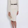 Preen Peplum Dress in White - Lyst