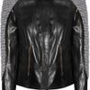 Versace Houndstooth Paneled Leather Jacket in Blue (black) - Lyst