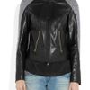 Versace Houndstooth Paneled Leather Jacket in Blue (black) - Lyst