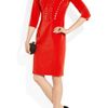 Versace Embellished Stretchcrepe Dress in Red (scarlet) - Lyst