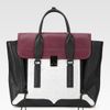 3.1 Phillip Lim Pashli Colorblock Satchel in Purple (black) - Lyst