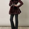 Alexander Mcqueen Astrakhan and Fox Fur Coat in Purple (bordeaux) - Lyst