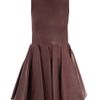 Alexander Mcqueen Leather Dress in Brown (plum) - Lyst
