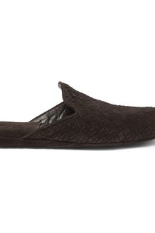 Bottega Veneta Intrecciato Suede Slippers - Lyst