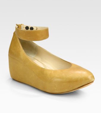 Chloé Leather Ankle Strap Wedge Pumps - Lyst