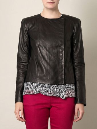 Diane Von Furstenberg Emily Leather Jacket - Lyst