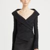 Donna Karan New York Wool Wrap Jacket in Black (anthracite) - Lyst