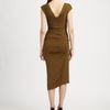 Donna Karan New York Draped Knot Dress in Khaki (beige) - Lyst