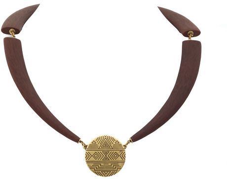 House Of Harlow Engraved Coin Collar Necklace in Gold - Lyst