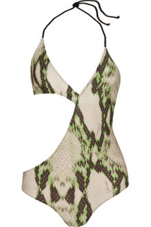 Just Cavalli Snakeprint Cutout Swimsuit - Lyst