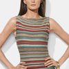 Lauren By Ralph Lauren Stripe Boatneck Sweater in Red (red multi) - Lyst