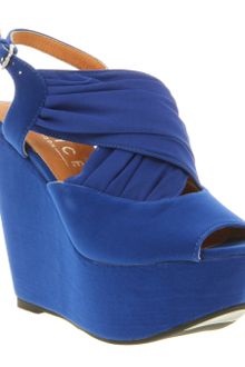 Office Worship My Wedge Bright Blue Microfibre - Lyst