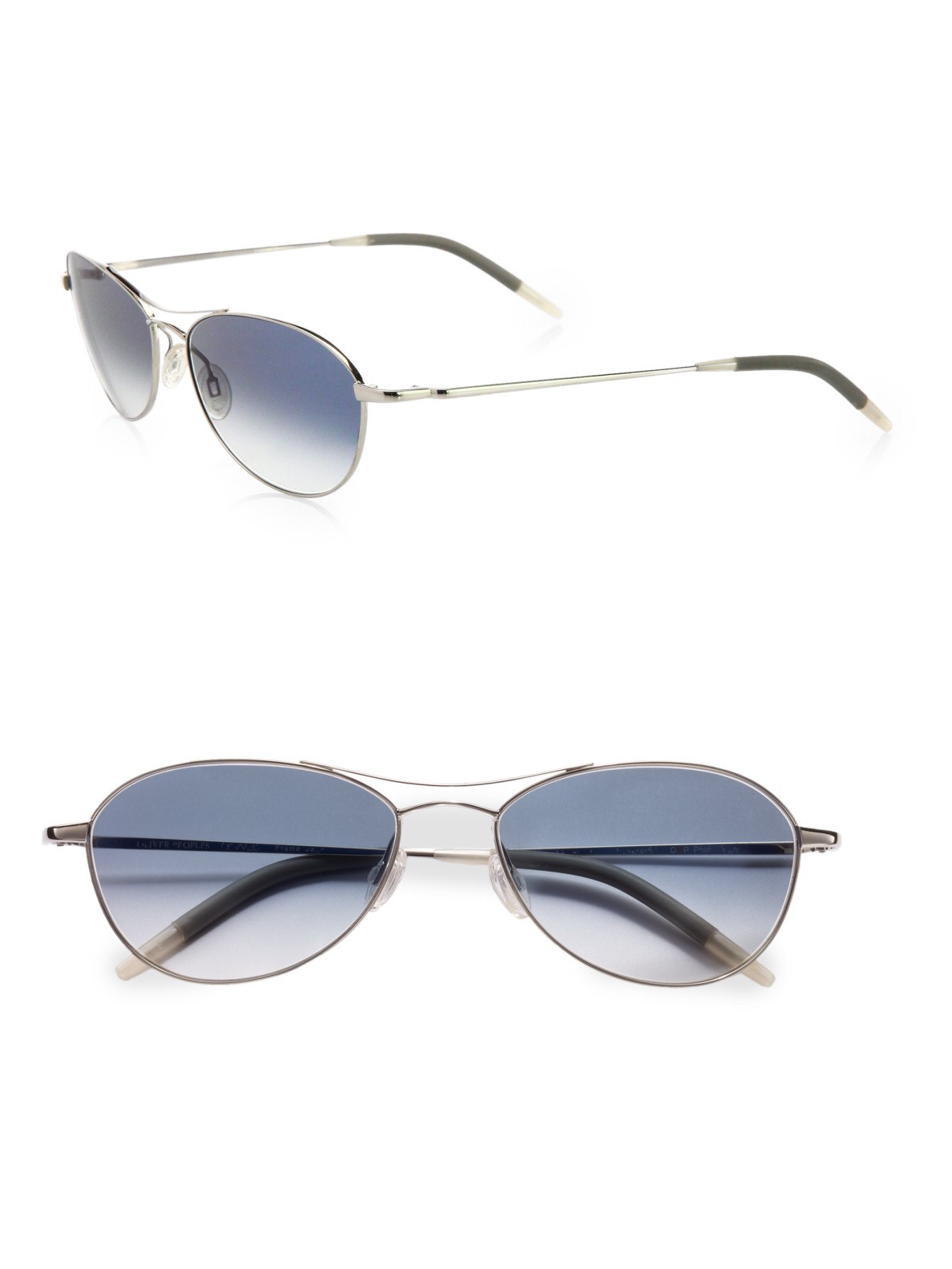 Oliver Peoples Benedict 59Mm Aviator Sunglasses in Blue (silver) Lyst